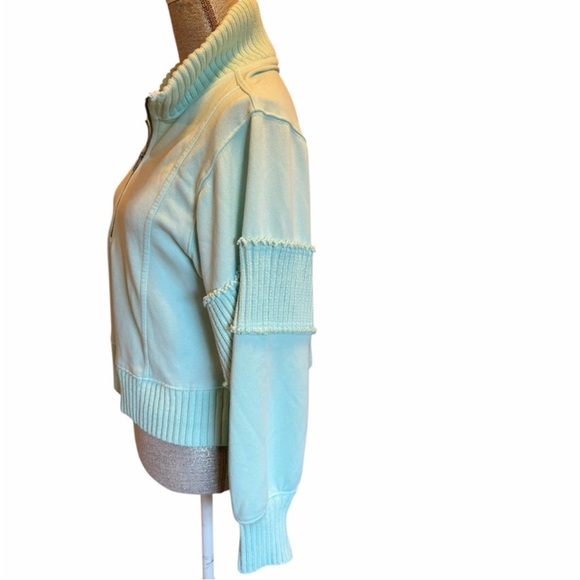 Anthropologie Daily Practice Women's Light Blue Sweater Cowl neck - Picture 4 of 5